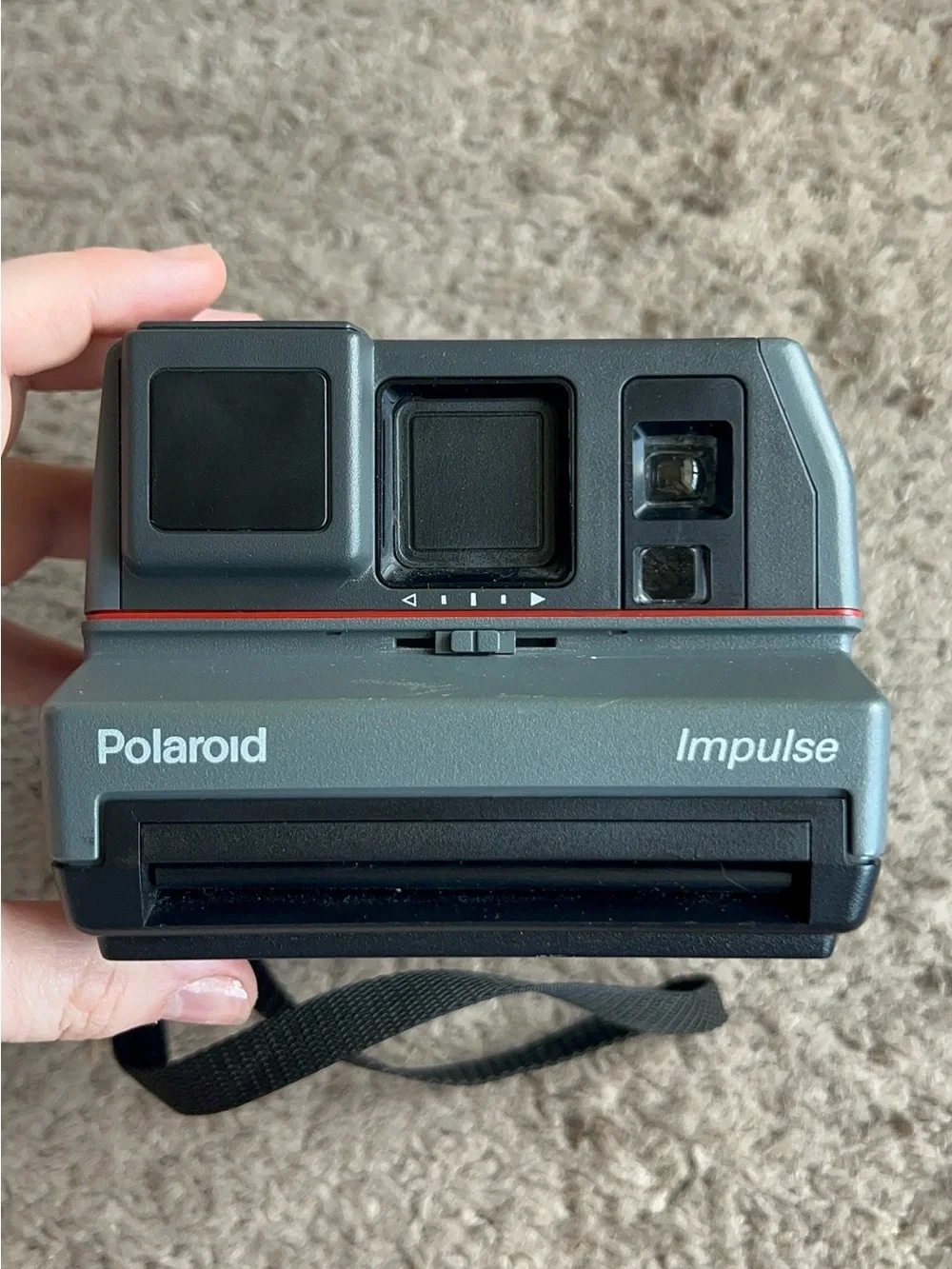 Vintage Polaroid impulse Instant Camera - Black  - no issues